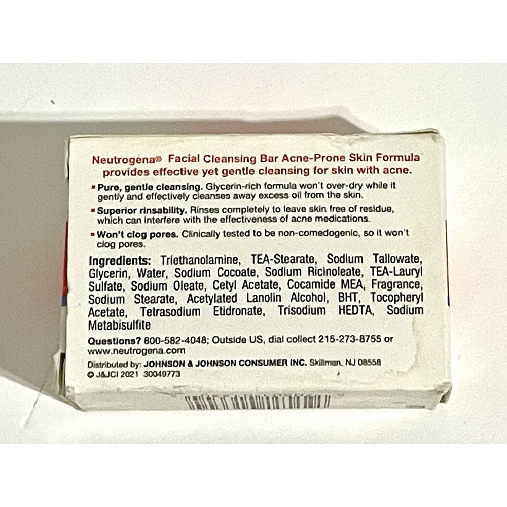 Neutrogena Glycerin Facial Cleansing Bar For Acne-Prone Skin - 3.5oz - Picture 4 of 5